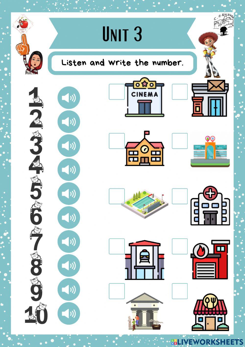 3rd grade. Unit 3. Sheet 5