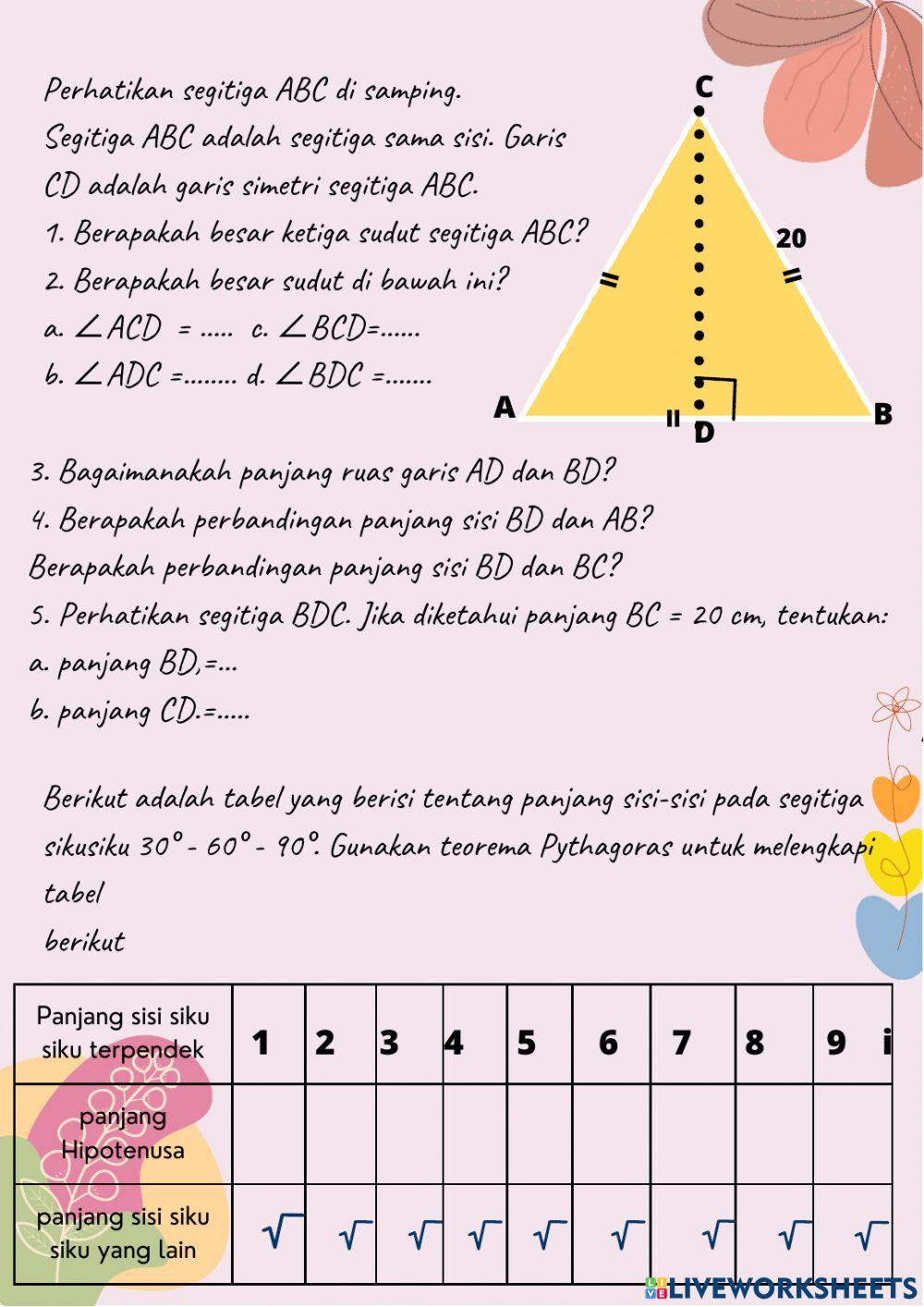 Kegiatan 4 teorema pytagoras