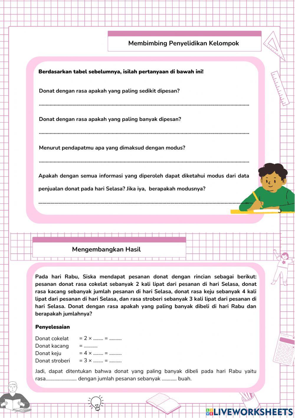 LKPD Modus | Tia Nurjiah | Live Worksheets