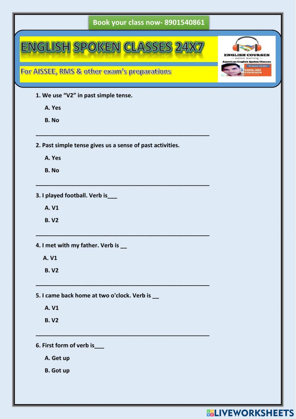 Present and Past simple tense