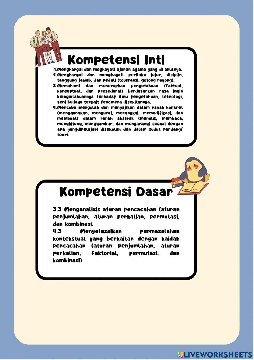 LKPD Kaidah Pencacahan Kelas XII