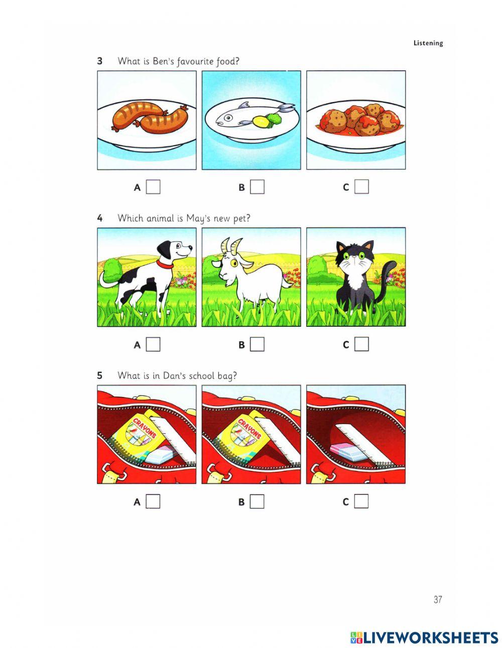 Starters - listening - week 3