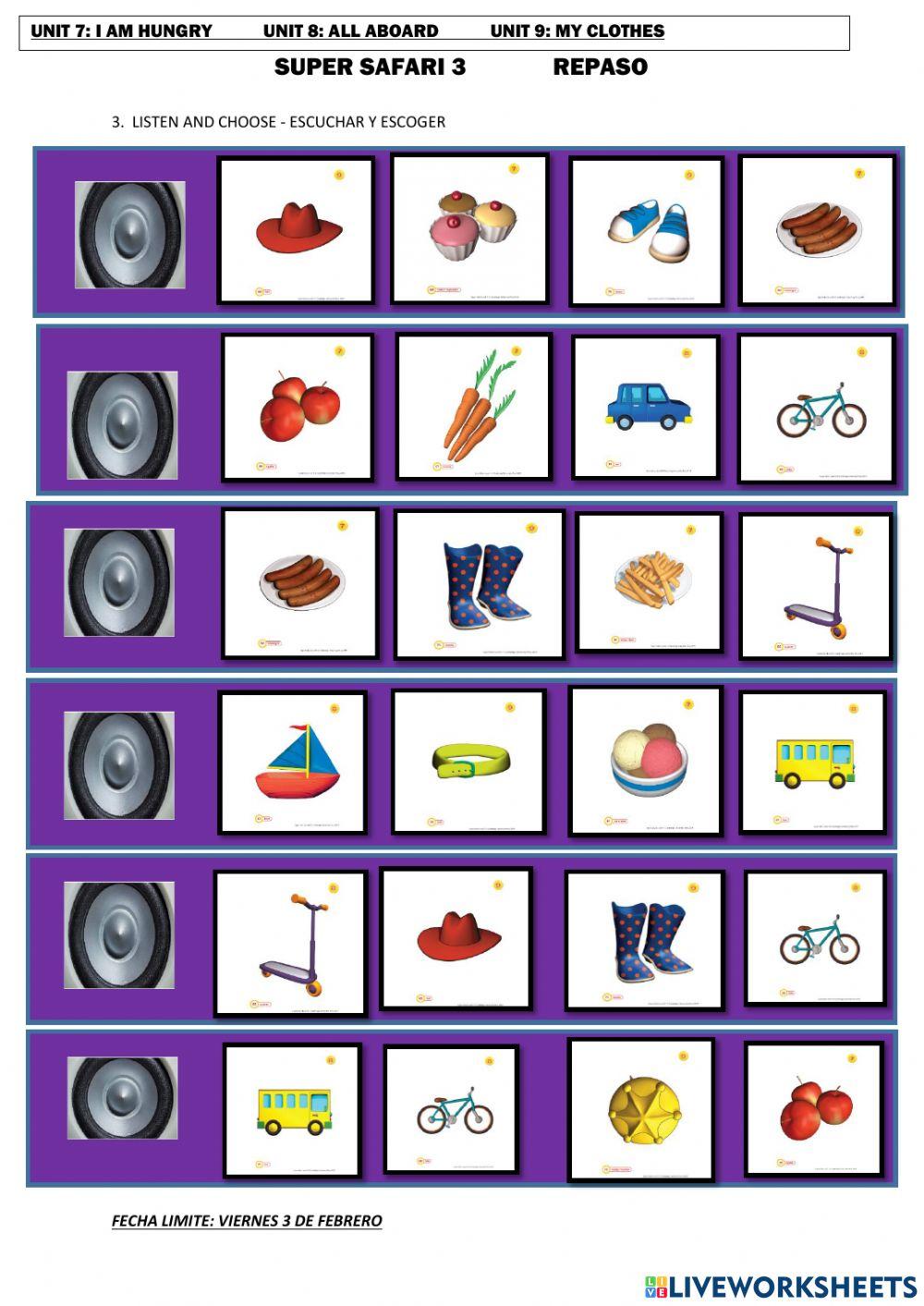 Ficha de temario primer grado