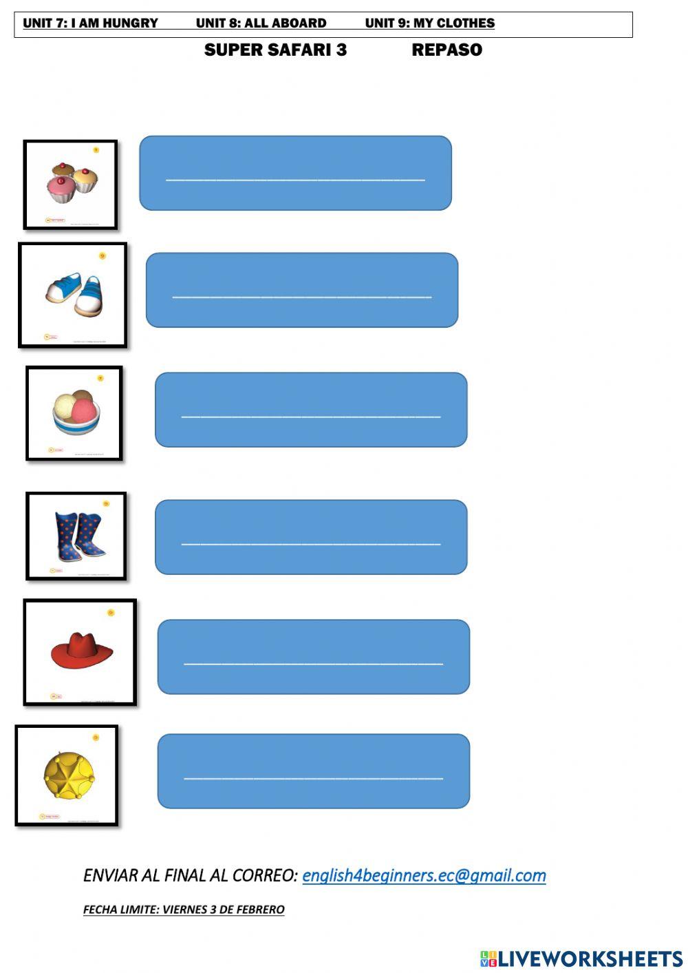 Ficha de temario primer grado