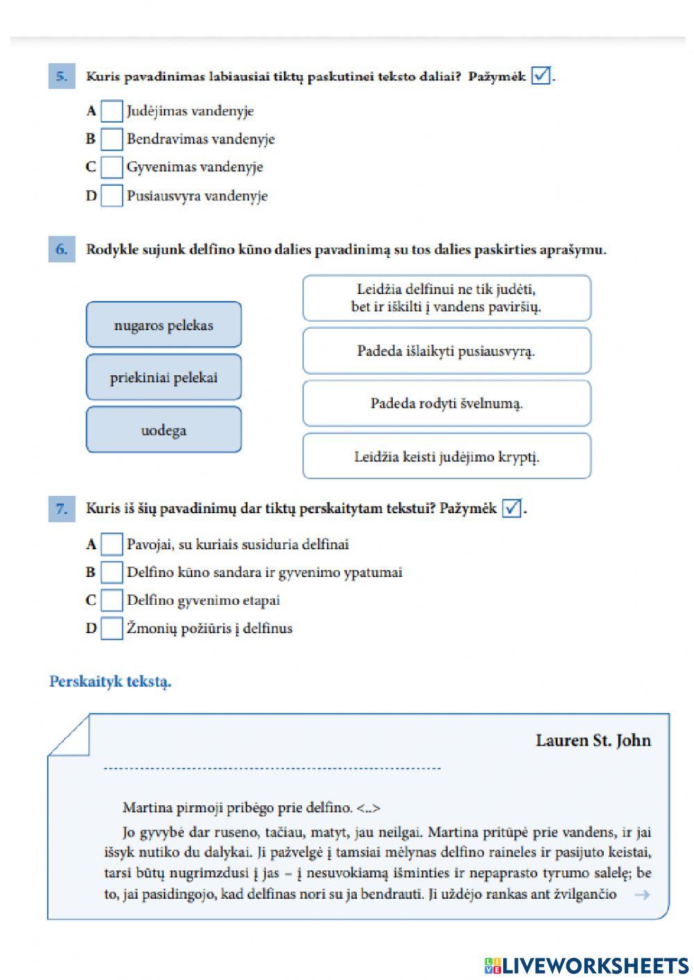 Teksto suvokimas 4kl
