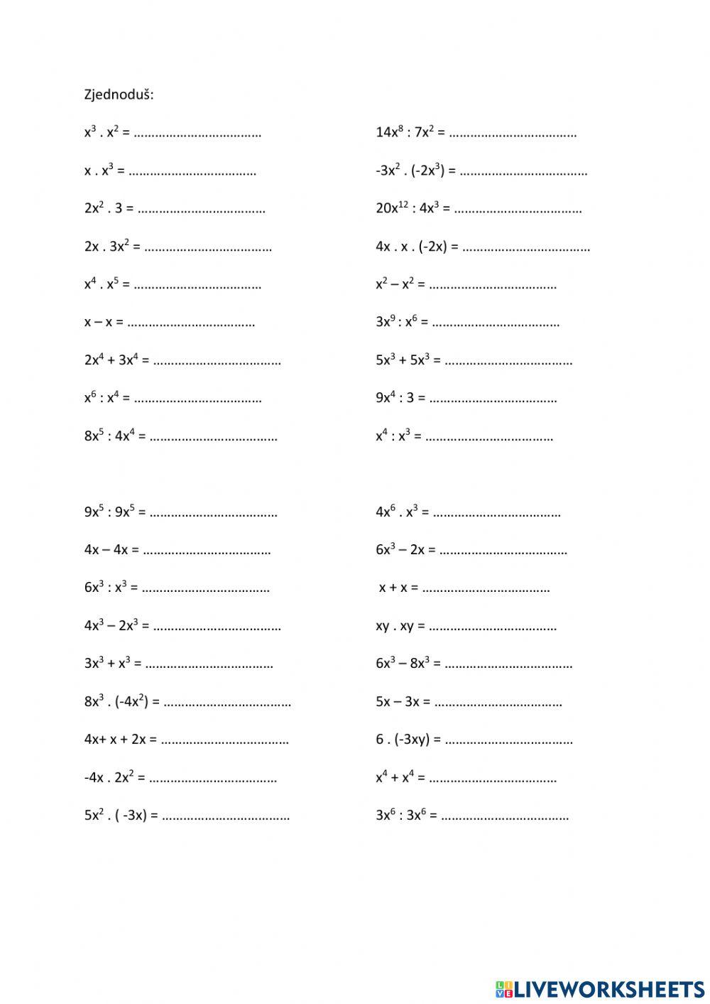 Úpravy jednočlenů