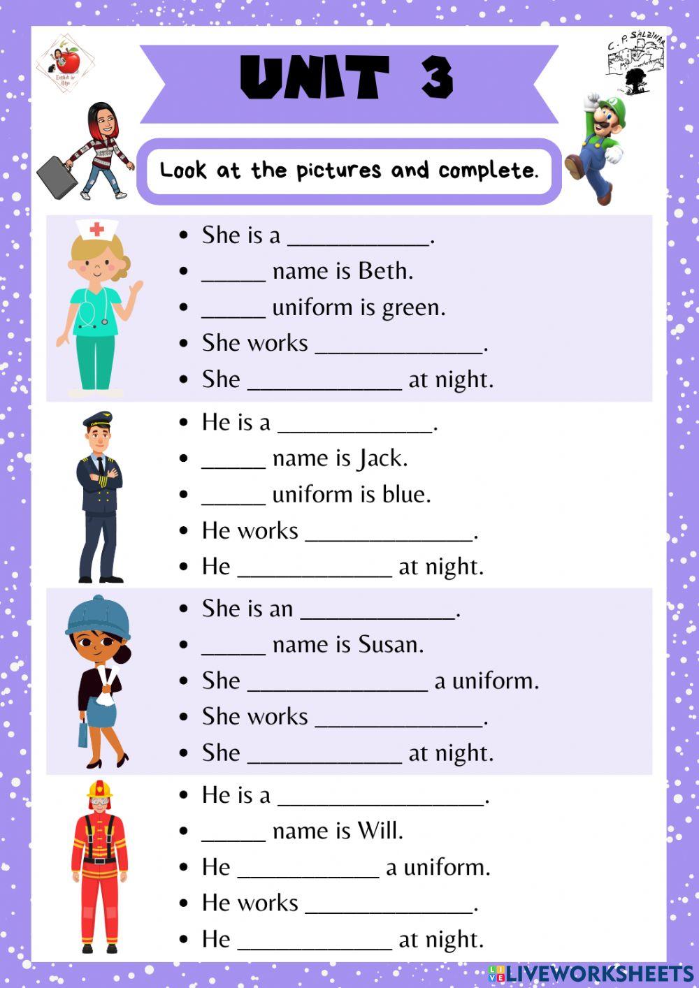 4th grade. Unit 3. Sheet 6