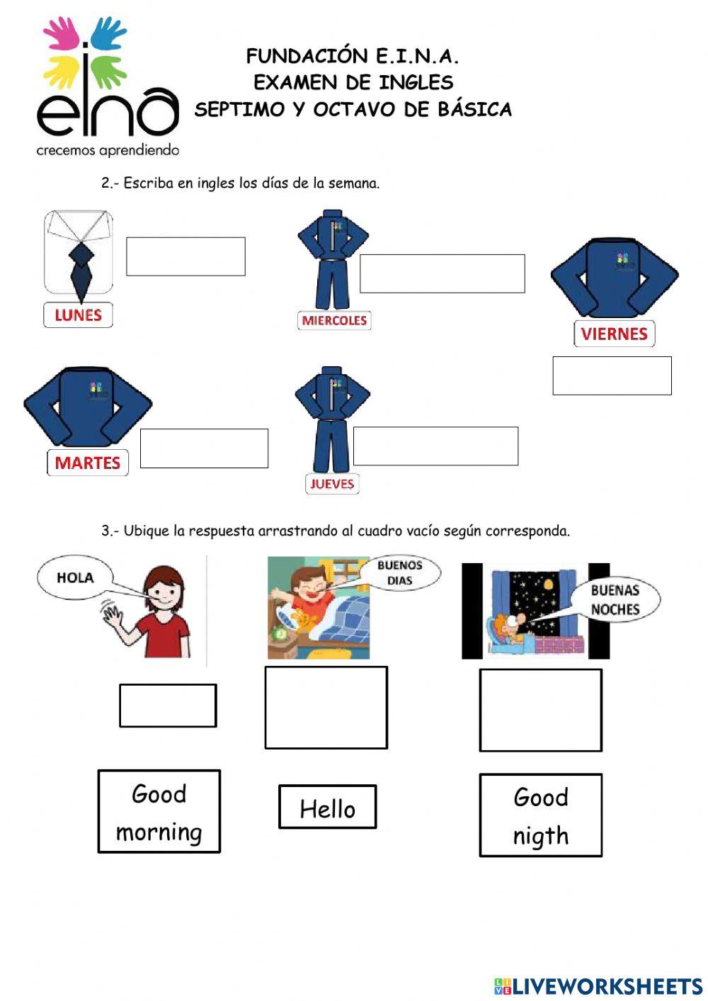Examen quimestral 1q