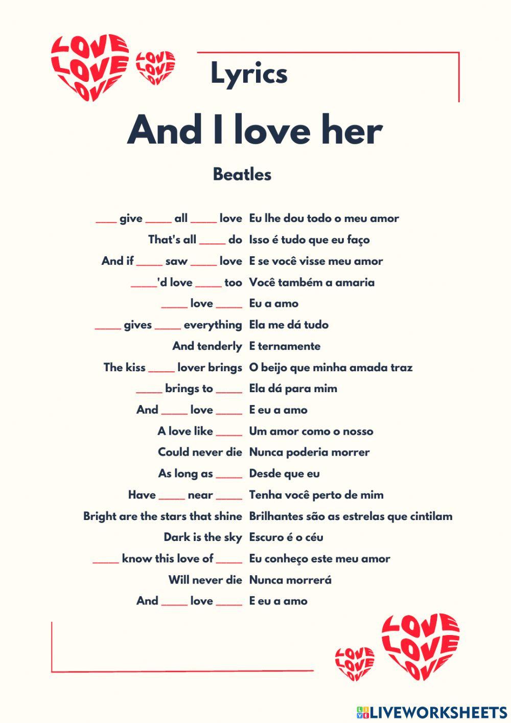 I love her - Beatles