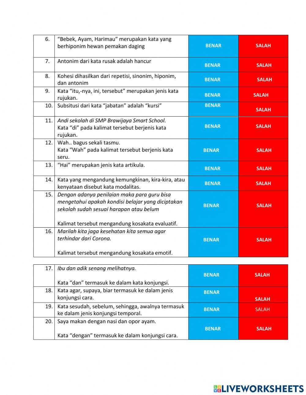 ULANGAN HARIAN TEKS DISKUSI BAHASA INDONESIA KLS 9 SEMESTER GENAP