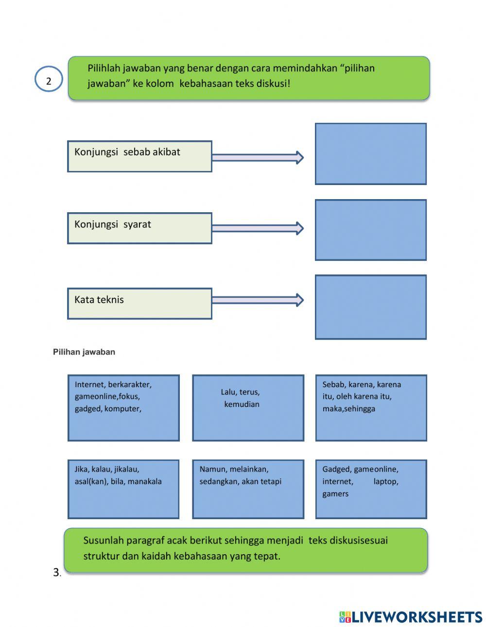 ULANGAN HARIAN TEKS DISKUSI BAHASA INDONESIA KLS 9 SEMESTER GENAP
