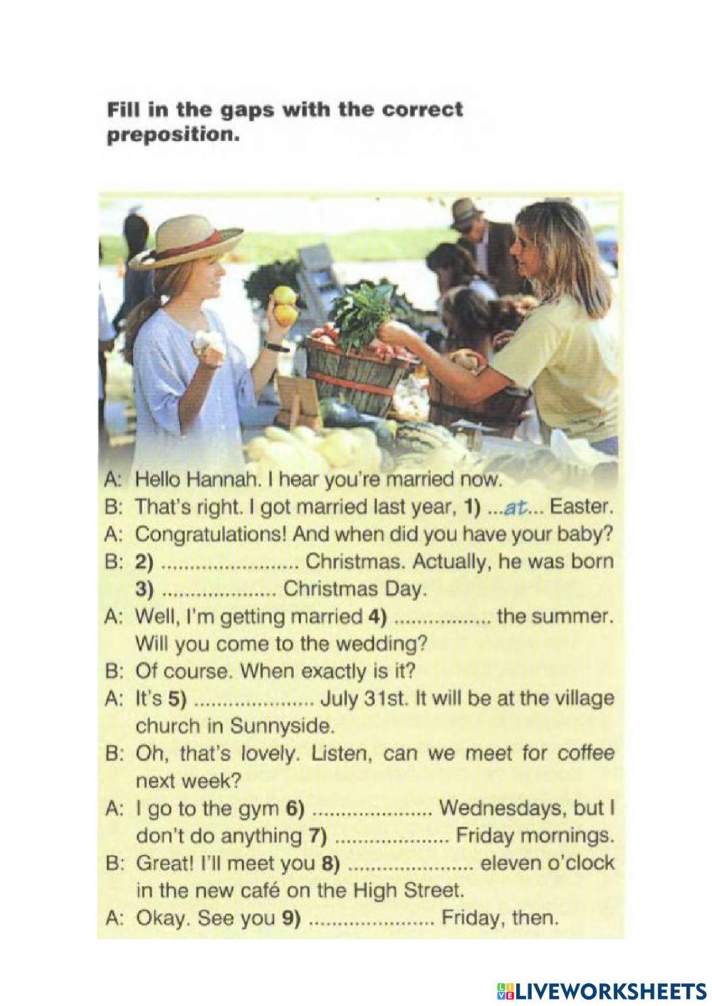 Prepositions of time