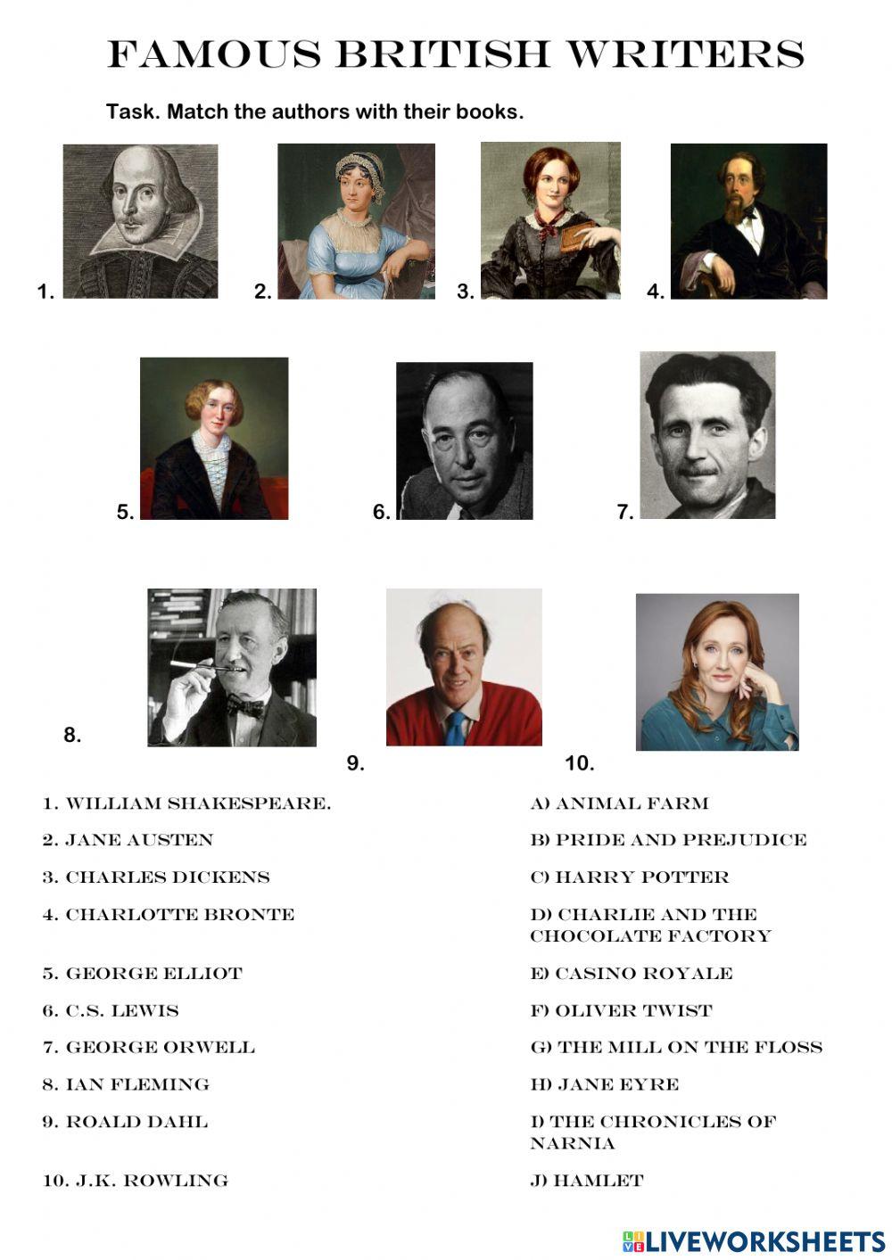 Famous English writers