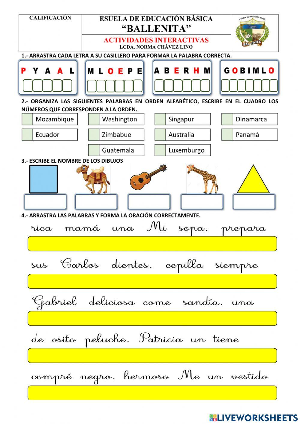 Actividades de repaso