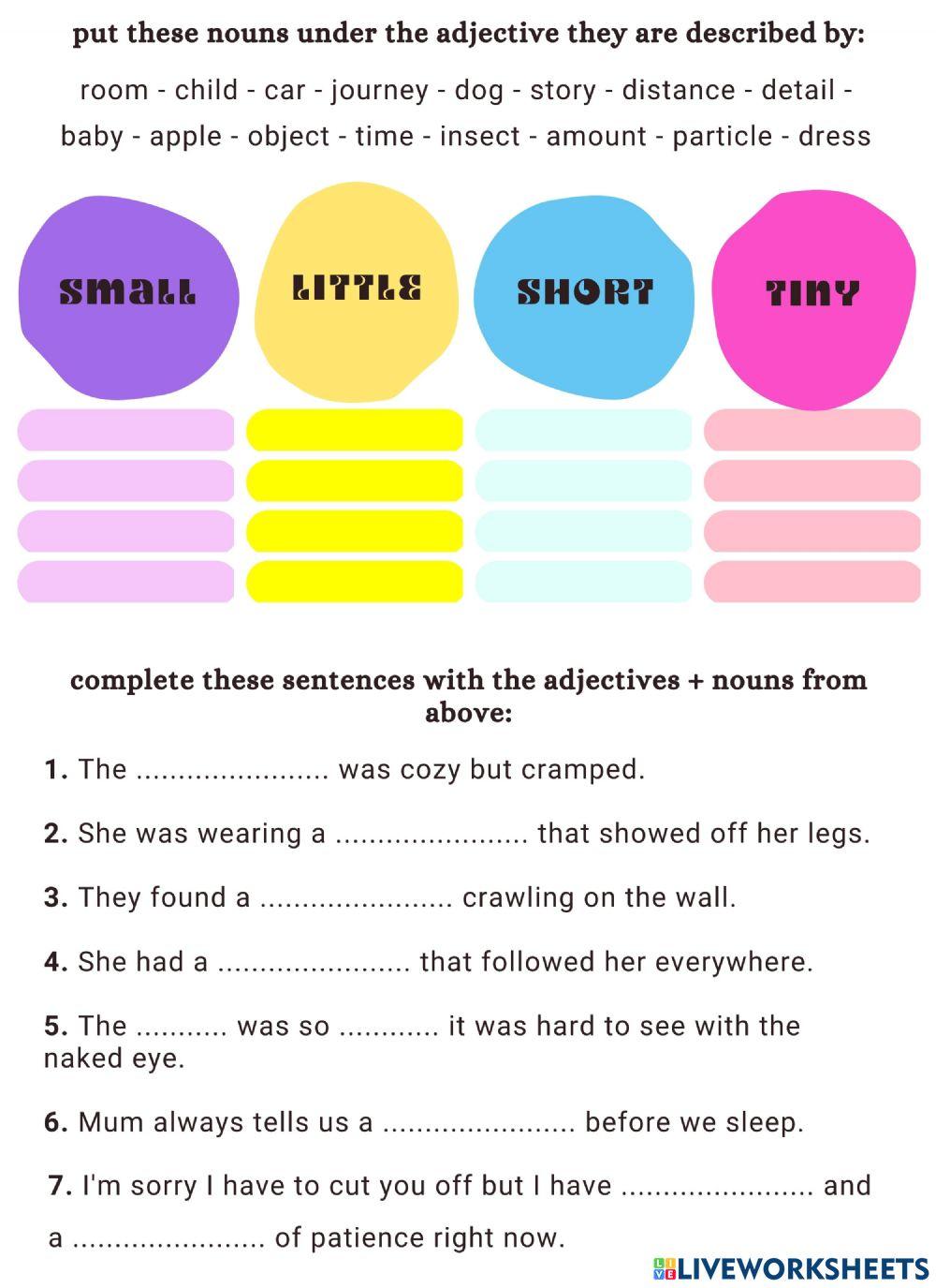 Small, Little, Short and Tiny