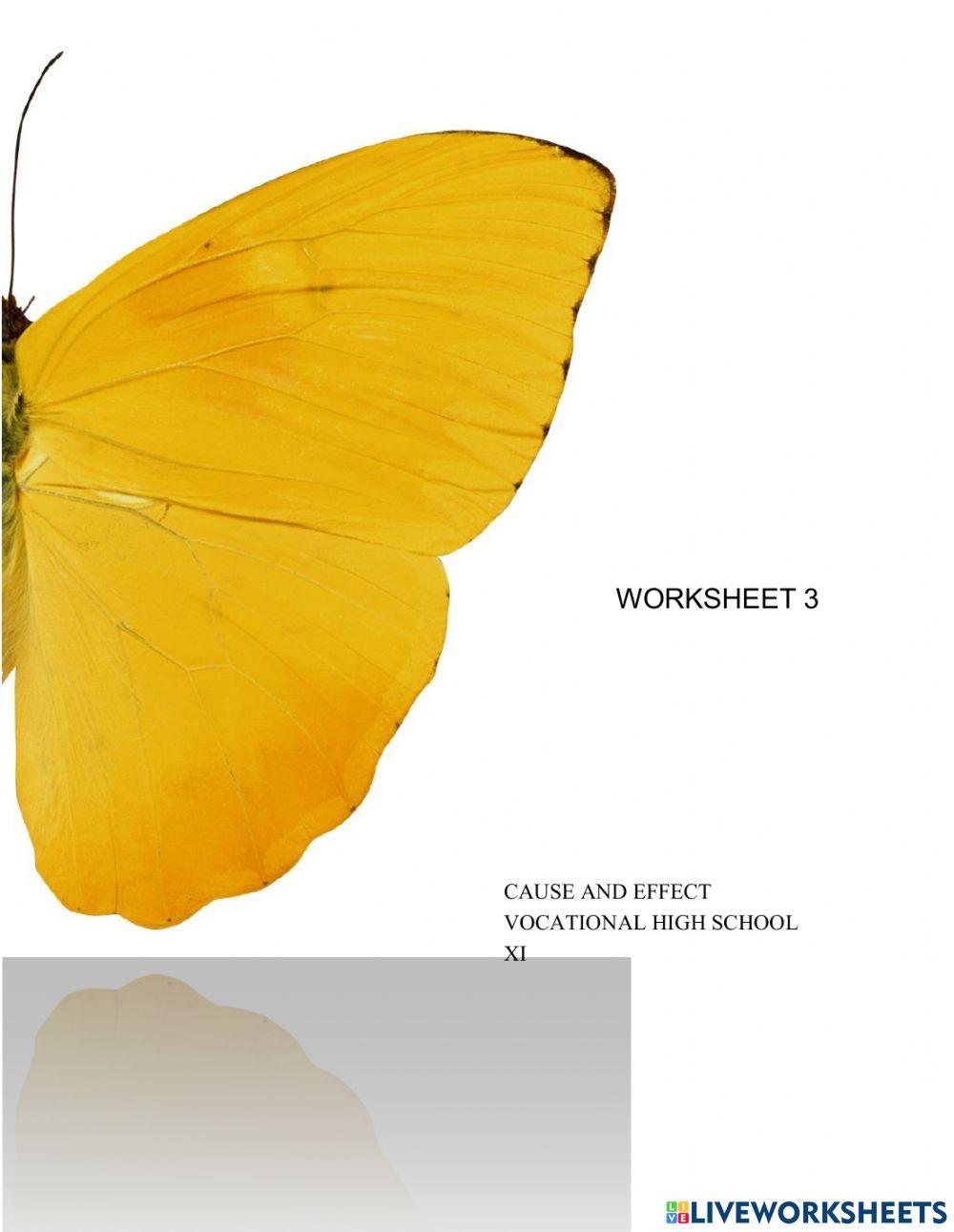 Cause and effect worksheet 3