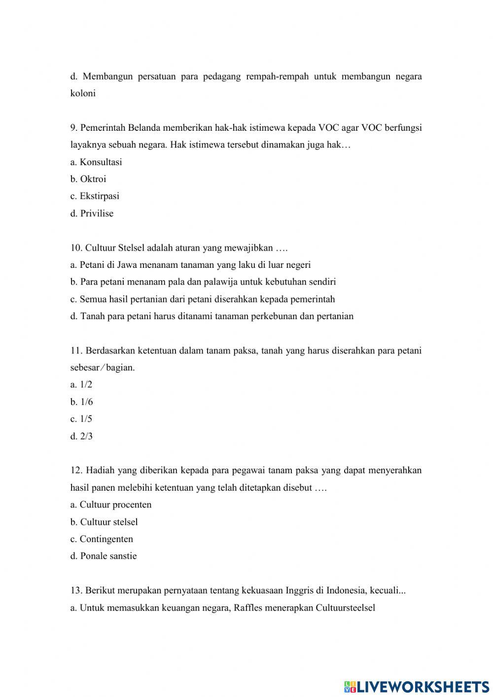 Perkambangan Kolonialisme dan Imperialisme