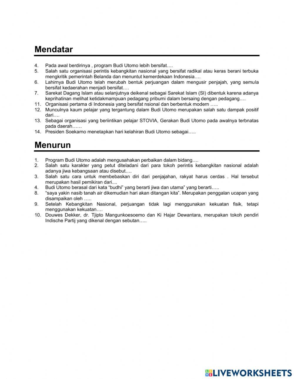 Tts 1 ppkn bab 4 worksheet | Live Worksheets
