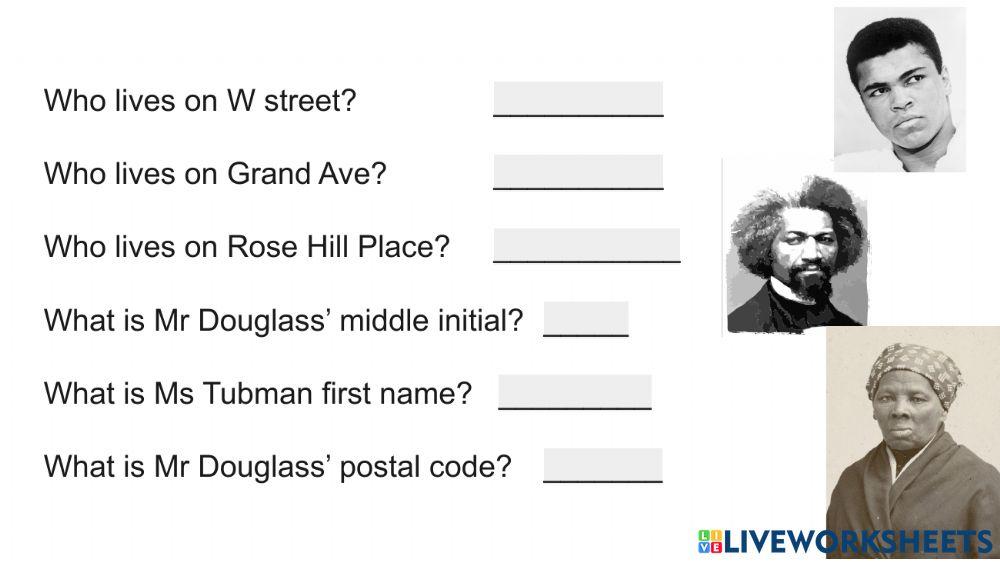 US street addresses - Black History