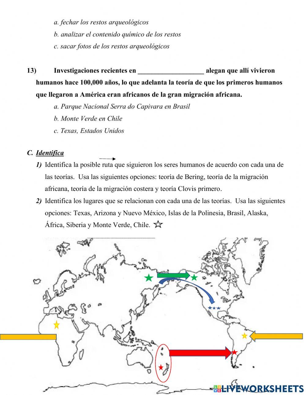 El poblamiento de América