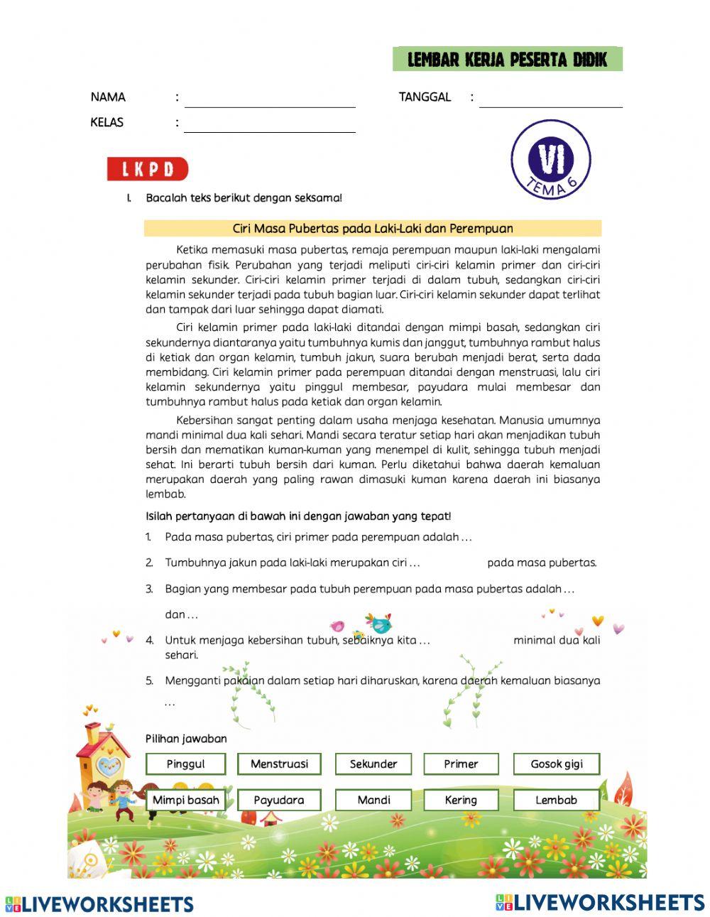 Ulangan Harian Tema 6