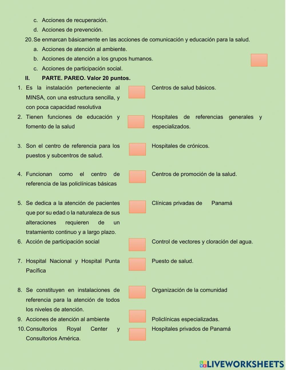 PARCIAL N°1. SERVICIOS DE SALUD 