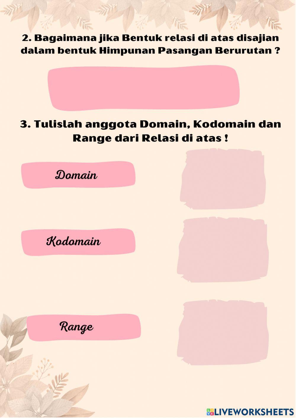 Relasi dan Fungsi