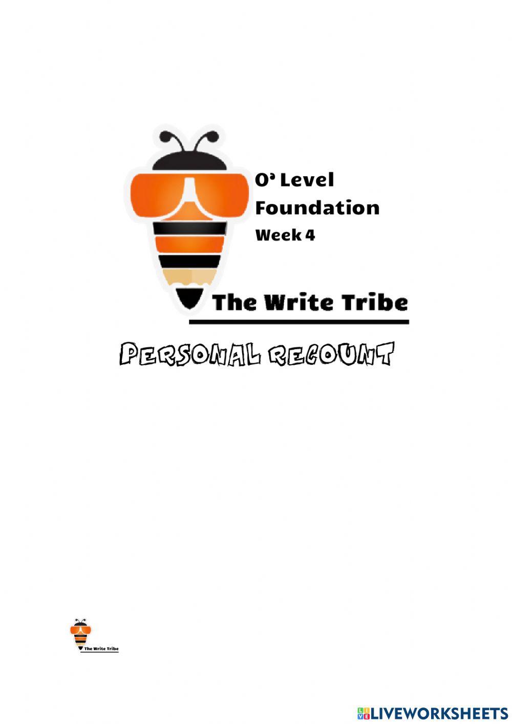 2023 Week 3 Upper Sec Essay Writing - Personal Recount