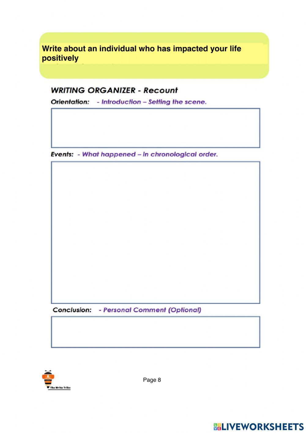 2023 Week 3 Upper Sec Essay Writing - Personal Recount