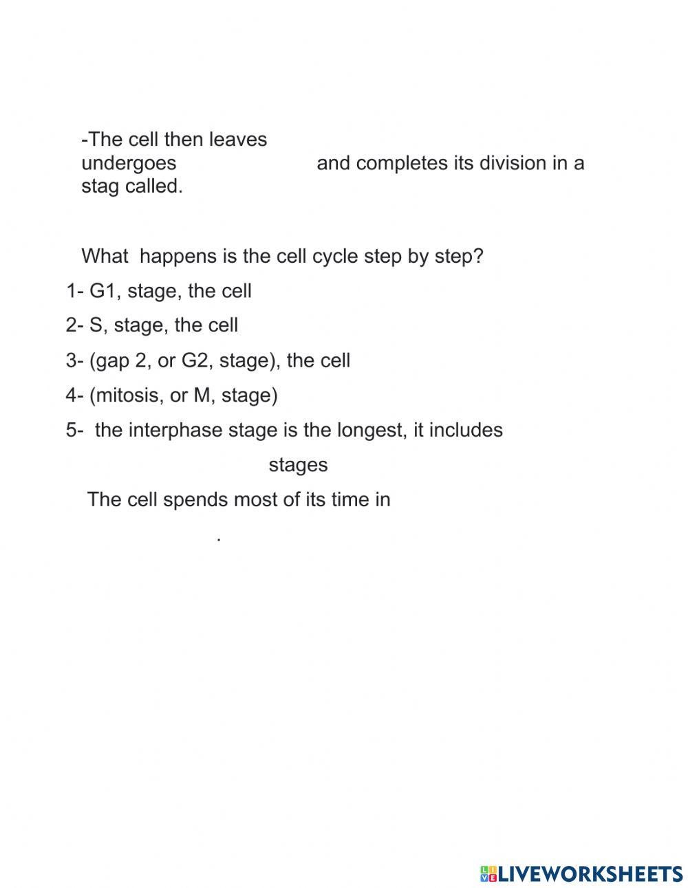 LiveWorksheets Biology Diagrams