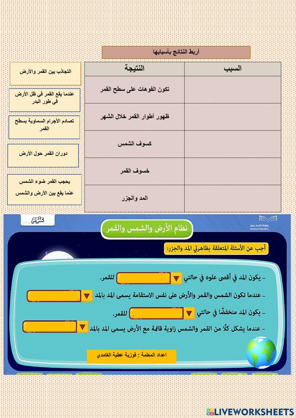 الأرض والشمس والقمر الأرض والشمس والقمر