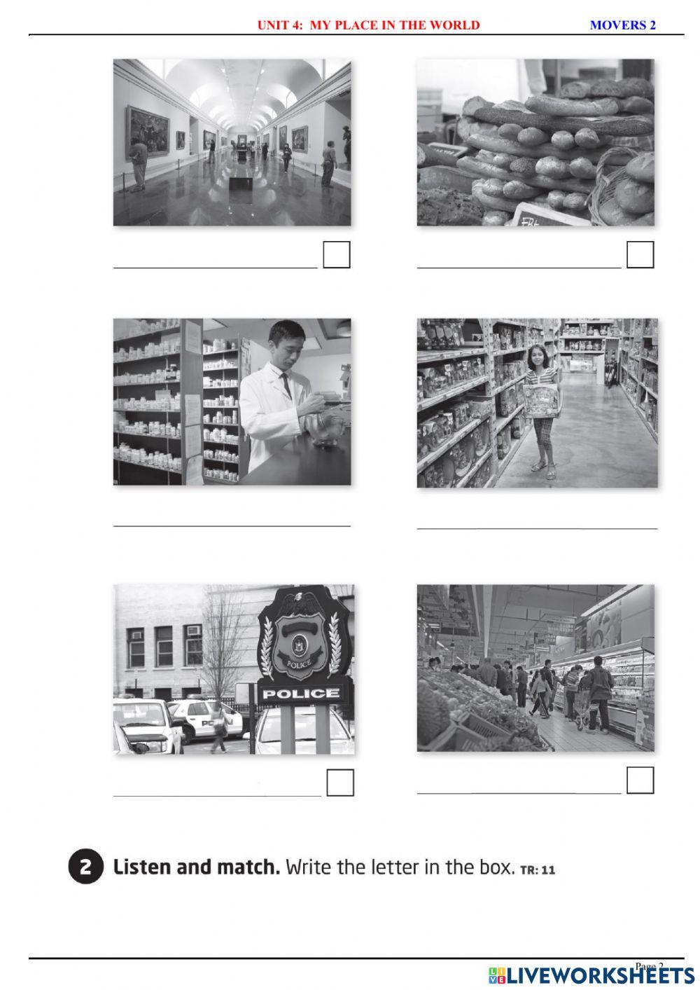 Movers 2 - U4 - Vocabulary