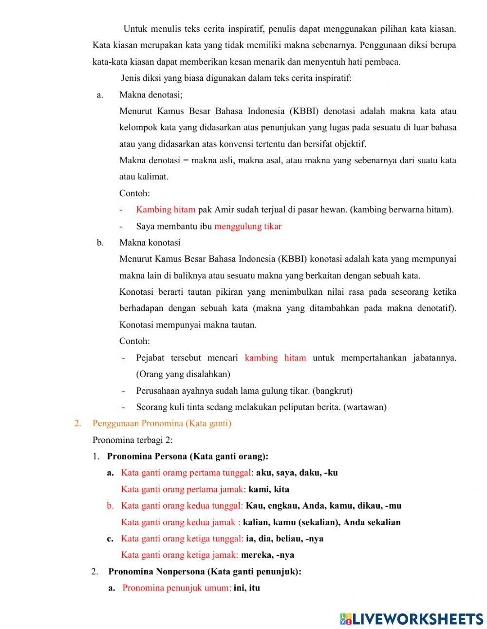 Struktur & Kebahasaan Teks Cerita Inspiratif