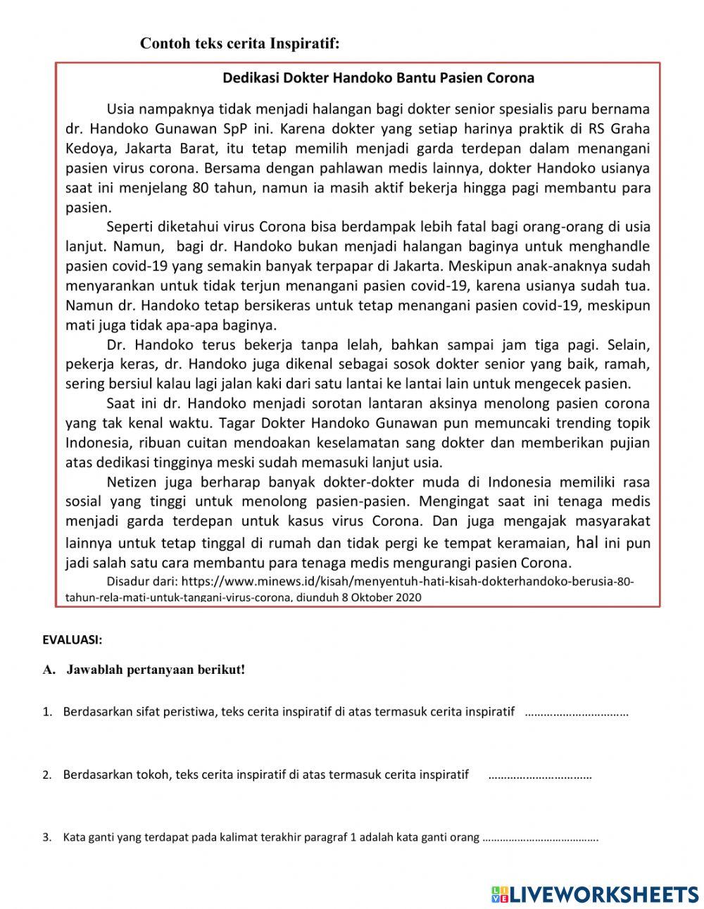 Struktur & Kebahasaan Teks Cerita Inspiratif