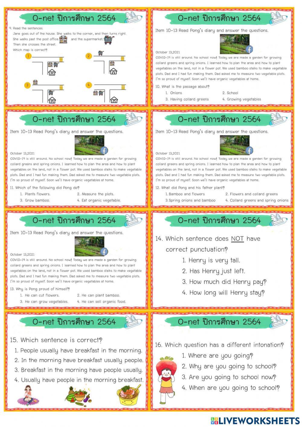 O-net 2564 (English)