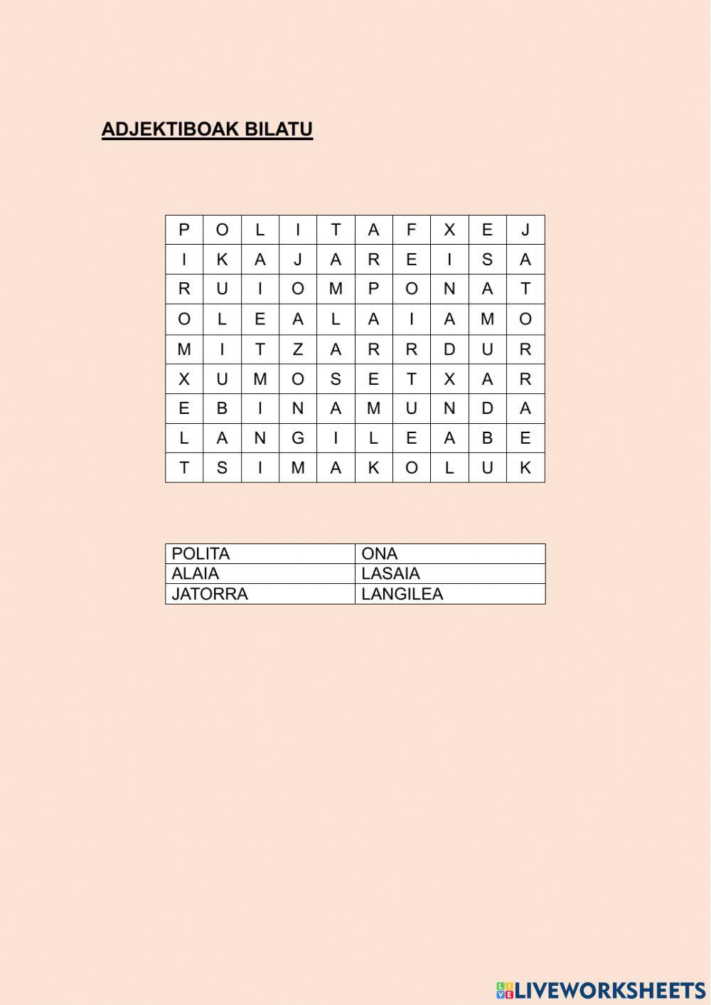 Adjektiboak bilatu
