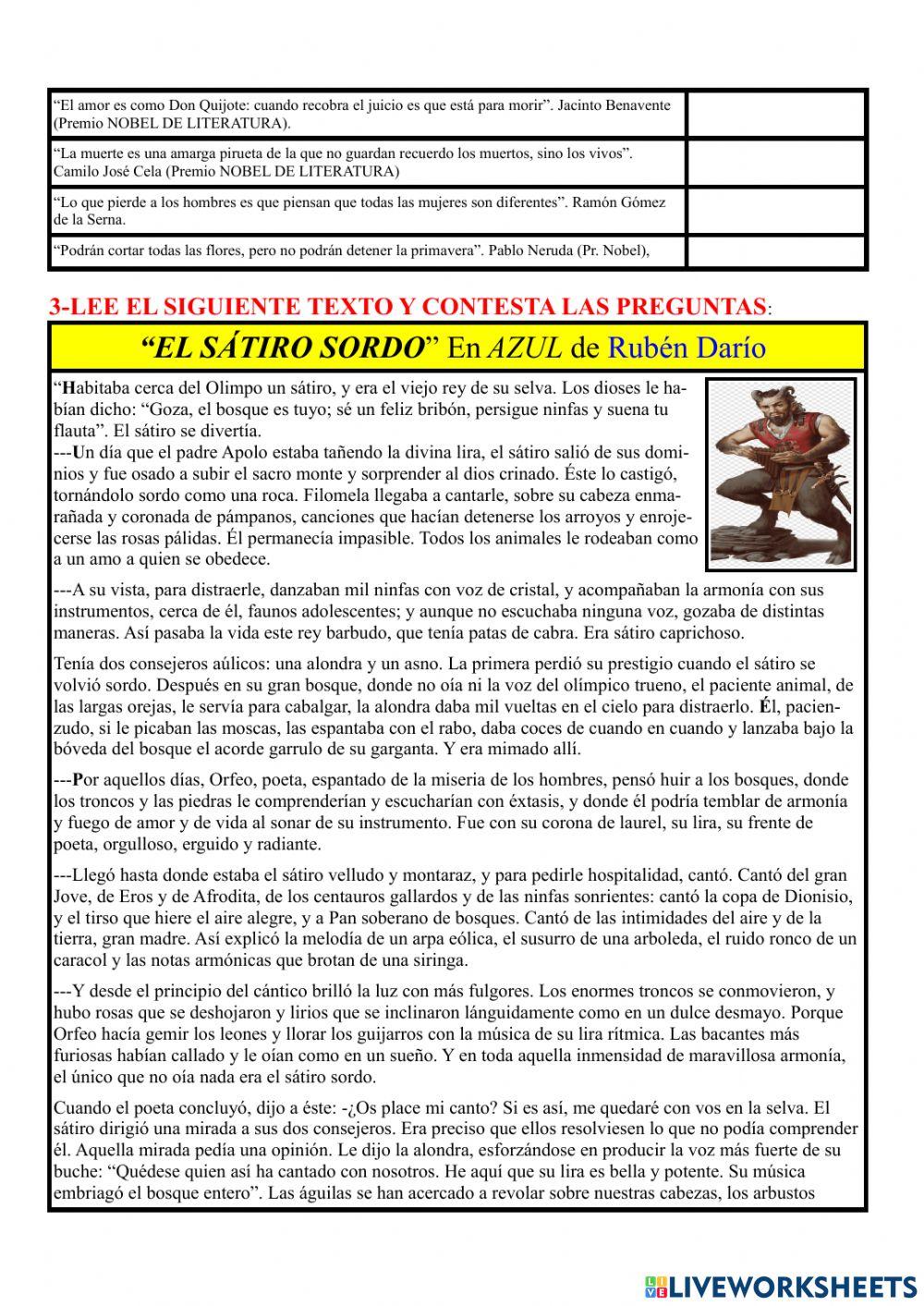 Elementos del comentario de texto literario