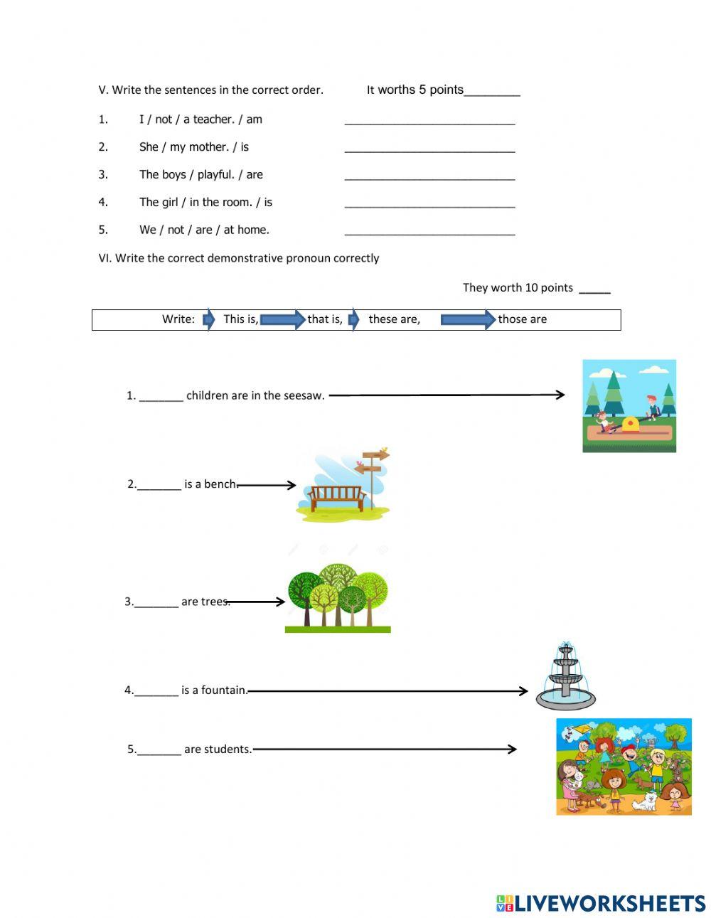 Verb to Be, Subjects Pronouns