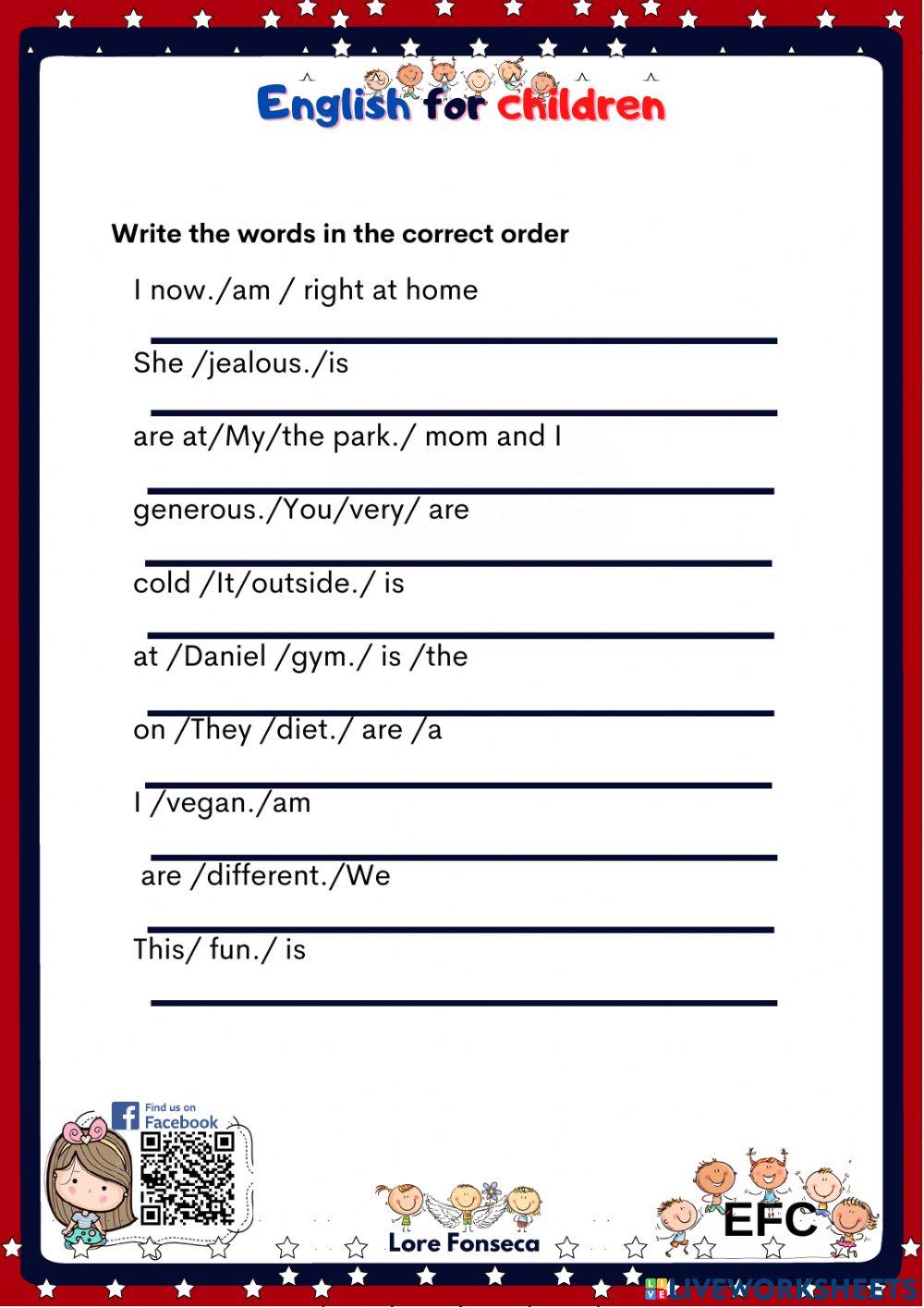 Verb to be affirmative and negative