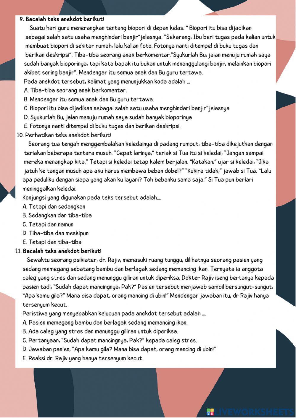 PM Materi kelas 10 ganjil