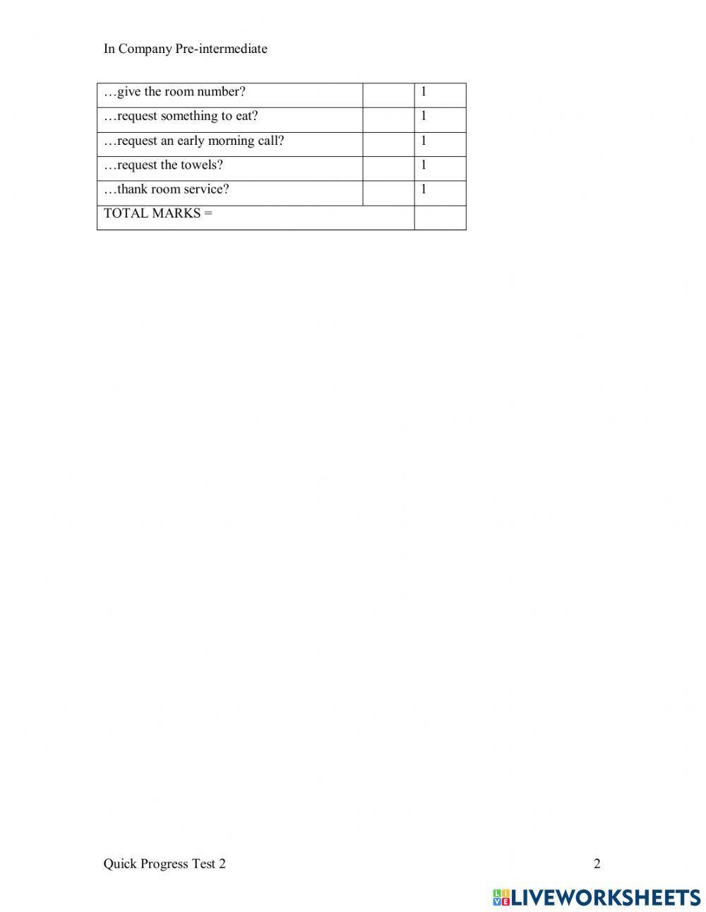 Quick test 2 listening