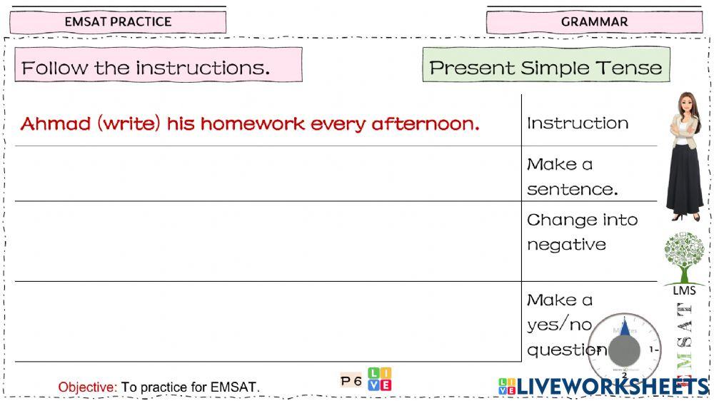 EMSAT- Present Simple