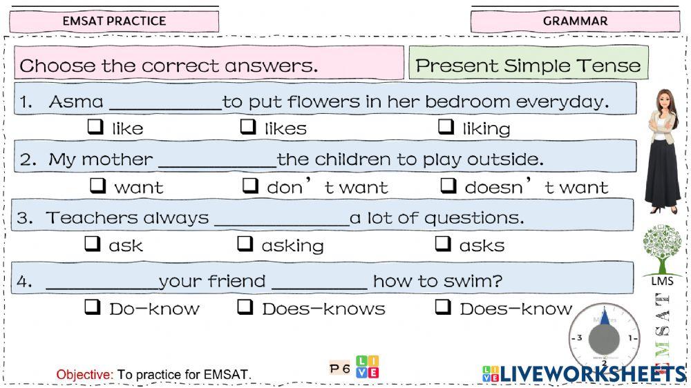 EMSAT- Present Simple