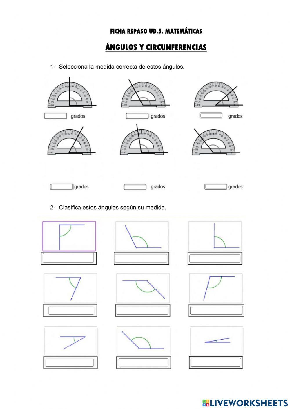 Ángulos y circunferencias