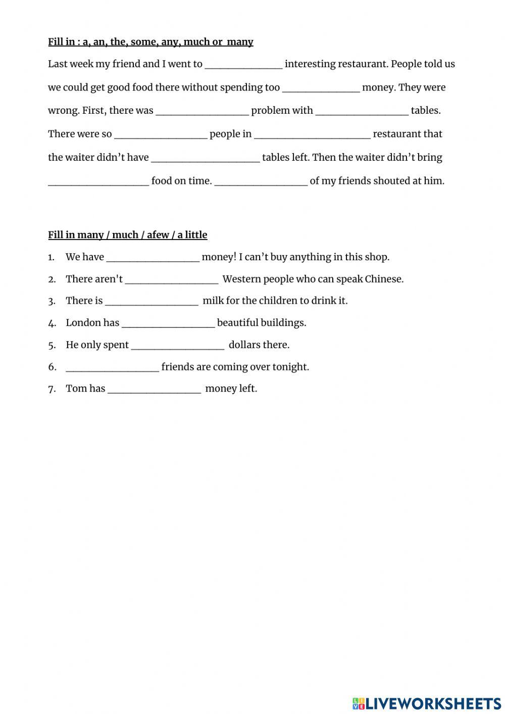 Count an Noncount Nouns