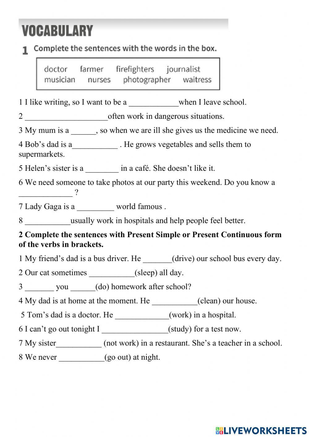 Working life Unit 12