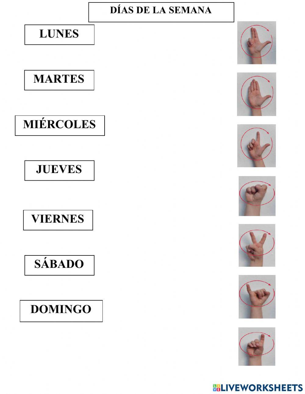 Días de la semana LSM