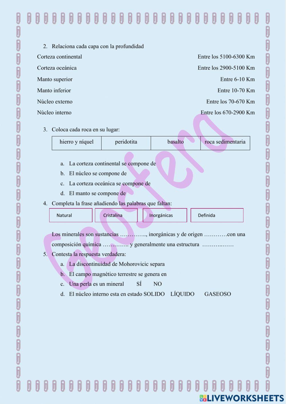 Repasamos la geosfera