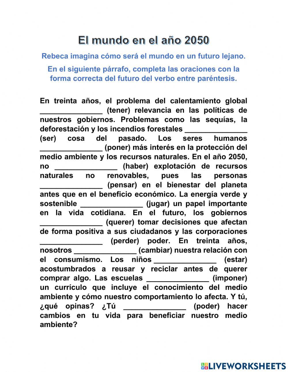 El mundo en 50 años