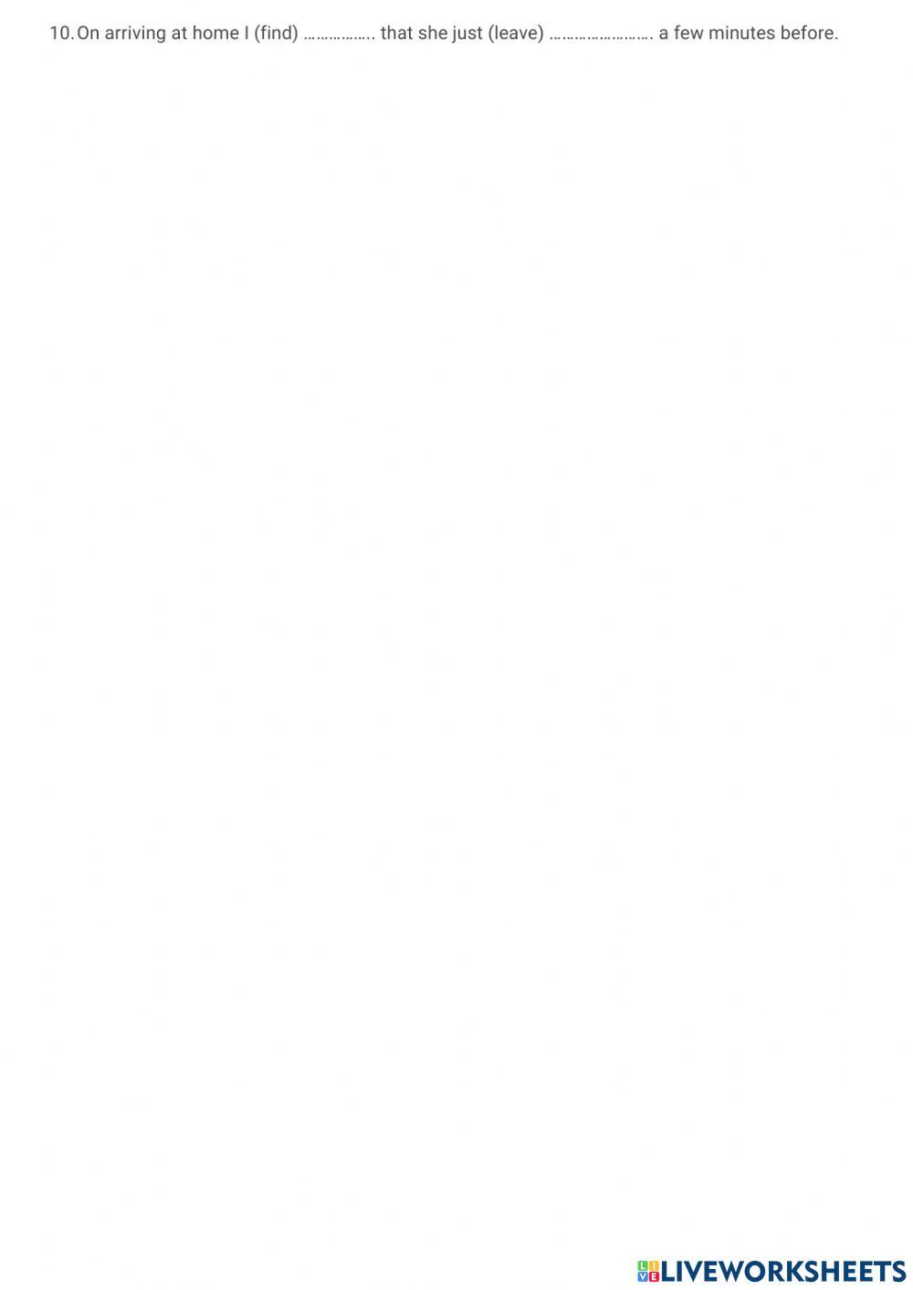 Bt chia thì tenses exercise